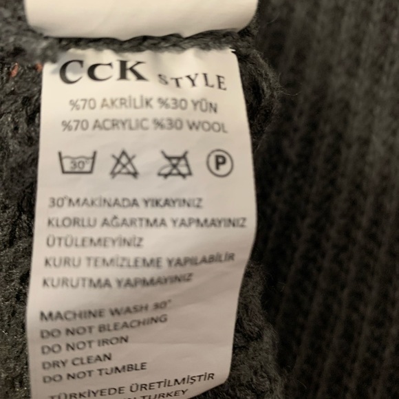 CCK wool blend cardigan woven sweater - Picture 9 of 11